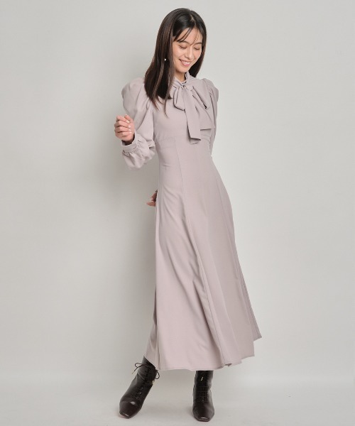 「AND COUTURE」 長袖ワンピース MEDIUM ラベンダー レディース_画像8