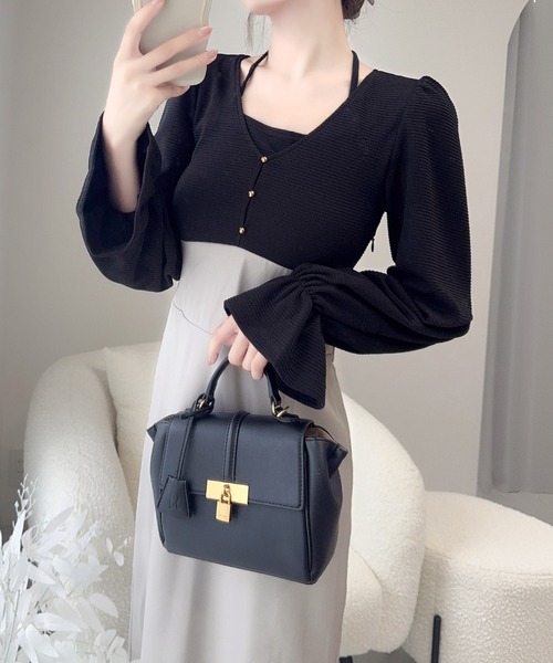 「mily bilet」 長袖ワンピース X-LARGE ブラック レディース_画像5