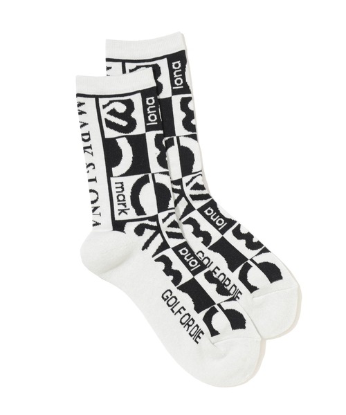 MARK&LONA（マークアンドロナ） 靴下 Quadra Jacquard Crew Socks
