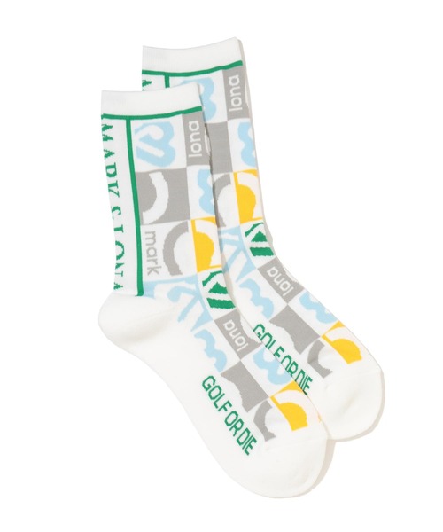 MARK&LONA（マークアンドロナ） 靴下 Quadra Jacquard Crew Socks