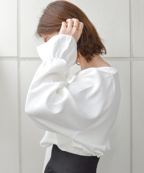 「styiro」 長袖ブラウス L ホワイト レディース_画像4