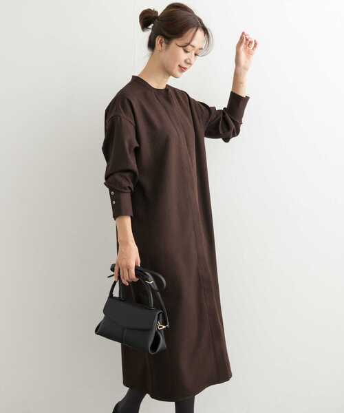 「URBAN RESEARCH DOORS」 長袖ワンピース MEDIUM グレー レディース_画像3