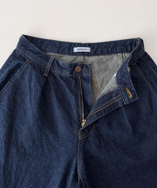 arc×CANAL JEAN デニムタックパンツ CANAL JEAN（キャナルジーン） ワイドパンツ ジーンズ デニム デニム