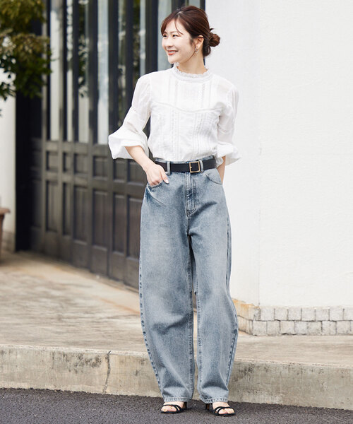 「SLOBE IENA」 デニムパンツ 38 ブルー レディース