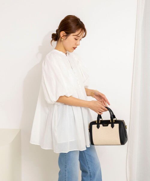 新品✨nowos ノーウォスホワイトブラウス　プルオーバーバルンスリーブタグ付き NOLLEY'S（ノーリーズ） ブラウス シャツ ウォッシャブルハンド