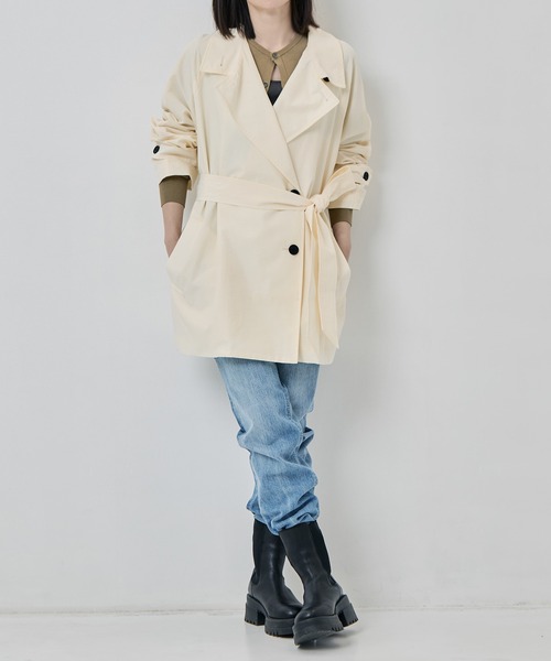 トレンチコート コート 「TODAYFUL/トゥデイフル」Spring Short Trench レディースの画像