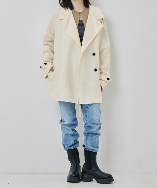 トレンチコート コート 「TODAYFUL/トゥデイフル」Spring Short Trench レディースの画像