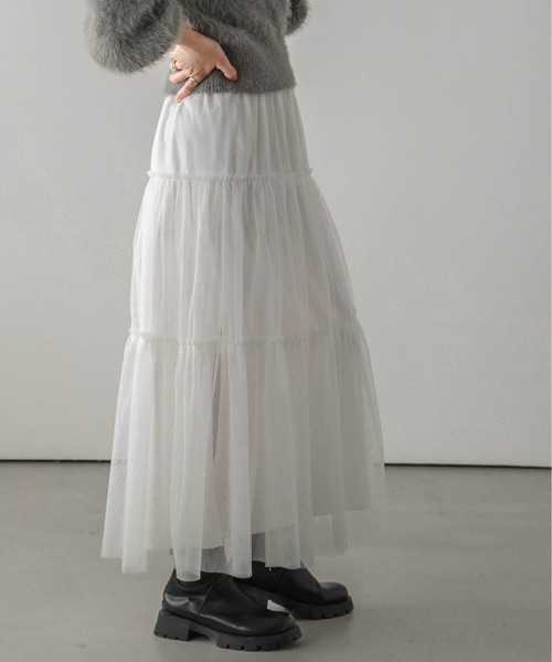 「SUGAR BISKET」 「La-gemme」ロングスカート フリー グレー レディース_画像4