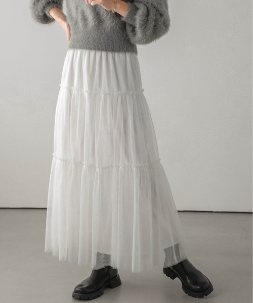 「SUGAR BISKET」 「La-gemme」ロングスカート フリー グレー レディース_画像5