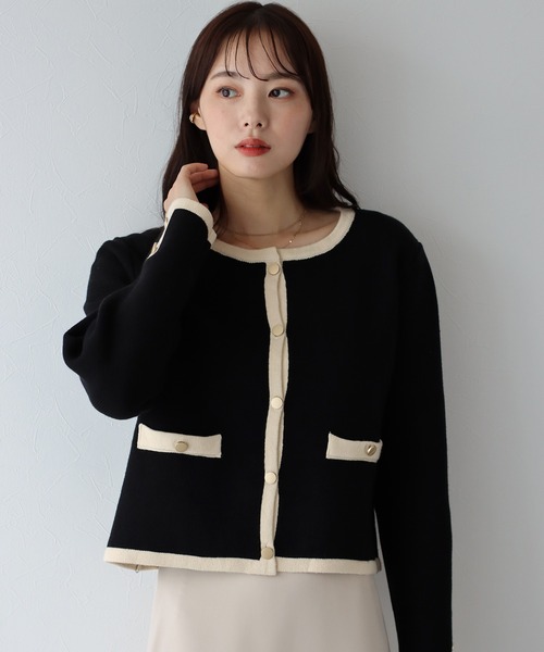 「BLUEEAST」 ニットカーディガン MEDIUM ボルドー レディース_画像3