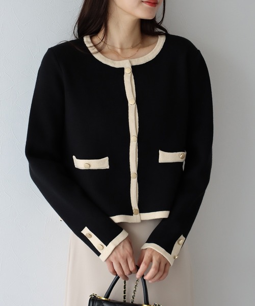 「BLUEEAST」 ニットカーディガン MEDIUM ボルドー レディース_画像4