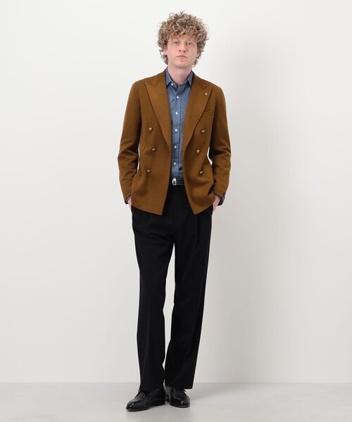 ジャケット テーラードジャケット TAGLIATORE DARREL ポリエステルウール ダブルブレステッド6Bジャケット メンズの画像
