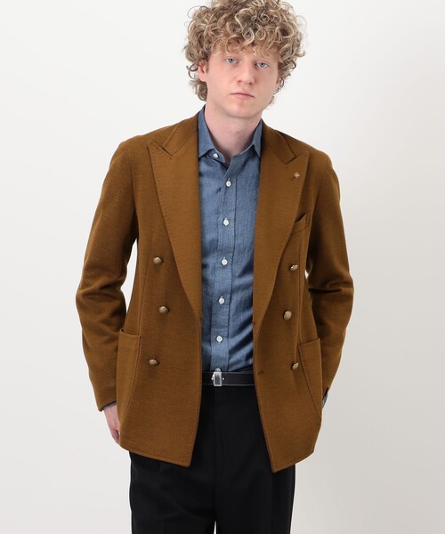 ジャケット テーラードジャケット TAGLIATORE DARREL ポリエステルウール ダブルブレステッド6Bジャケット メンズの画像