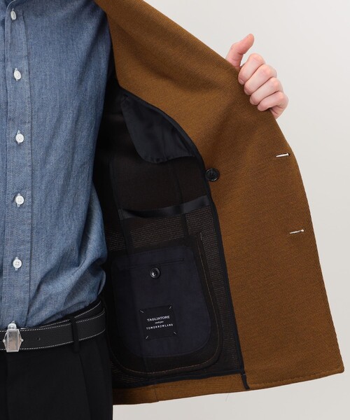 ジャケット テーラードジャケット TAGLIATORE DARREL ポリエステルウール ダブルブレステッド6Bジャケット メンズの画像