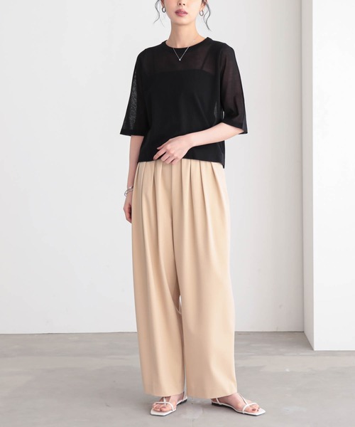 未使用】SLOANE 半袖シアーニット サイズ2 for/c（フォーシー） t