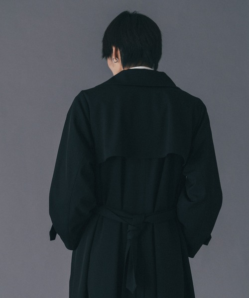 「Lui's」 トレンチコート S ブラック メンズ_画像7