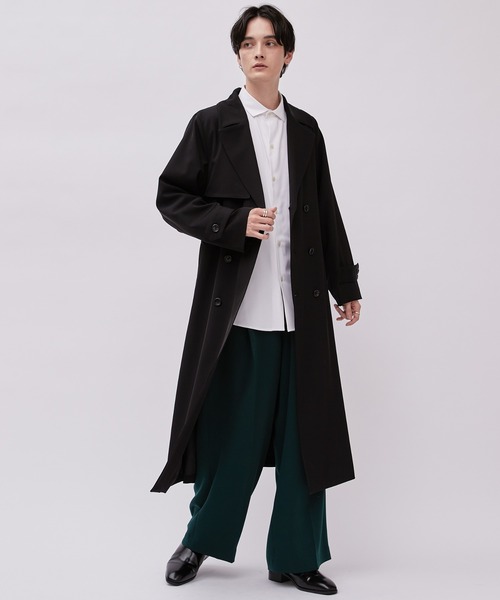 「Lui's」 トレンチコート S ブラック メンズ_画像9