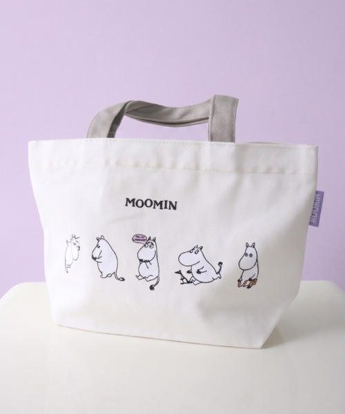2014 ムーミン展 限定ポスター + ランチバック + 布バック + 手ぬぐい エコバッグ 「MOOMIN/ムーミン」 ユニークフェイス 帆布ランチ トート