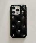 スマホケース 星のスタッズ フェイクレザー i...の詳細画像1