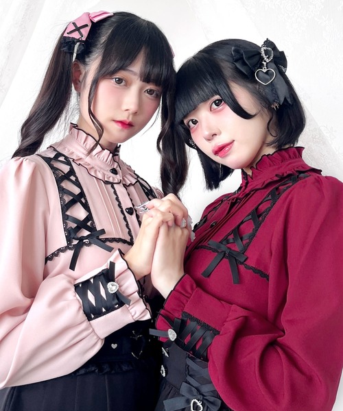 「DearMyLove」 長袖ブラウス LARGE ブラック レディース_画像5