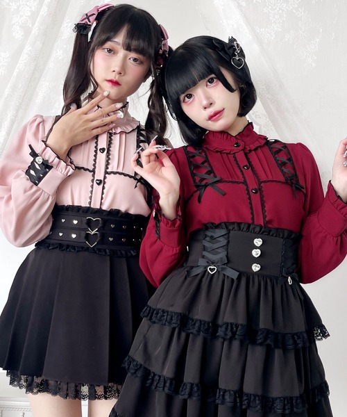 「DearMyLove」 長袖ブラウス LARGE ブラック レディース_画像9