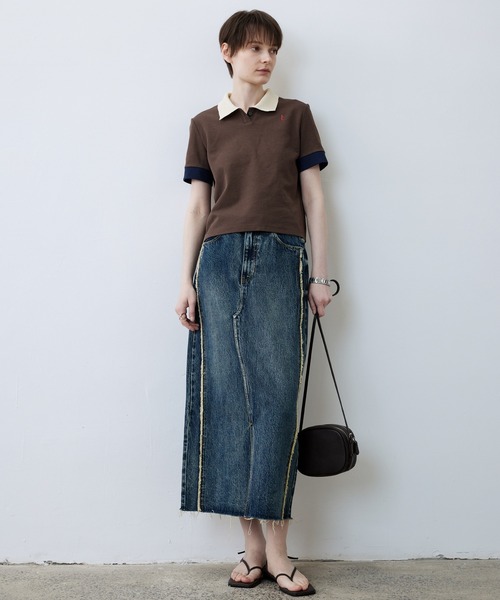 「tageechita」 半袖カットソー S ブラウン レディース_画像3