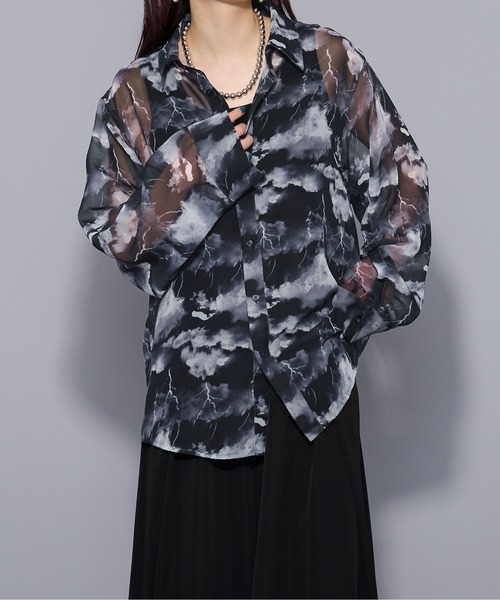 「Ellno Loset」 長袖シャツ SMALL ブラック系その他 メンズ_画像2