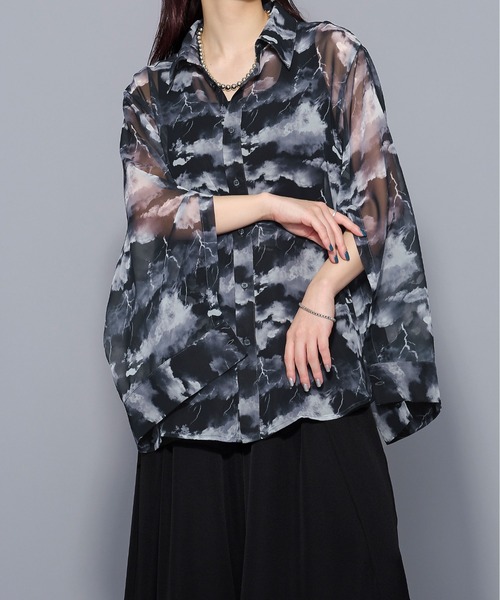 「Ellno Loset」 長袖シャツ SMALL ブラック系その他 メンズ_画像3