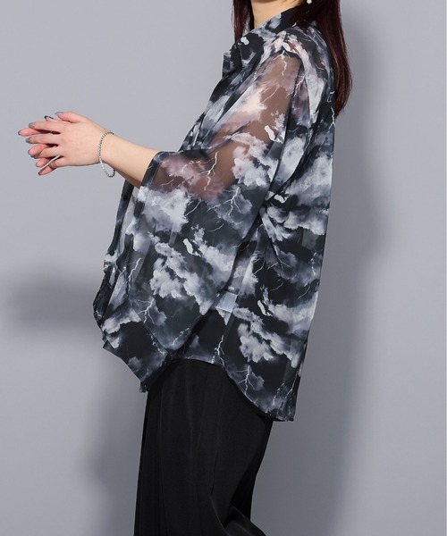 「Ellno Loset」 長袖シャツ SMALL ブラック系その他 メンズ_画像4