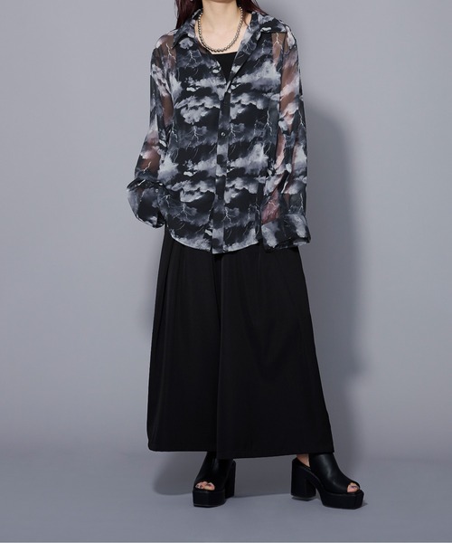 「Ellno Loset」 長袖シャツ SMALL ブラック系その他 メンズ_画像6