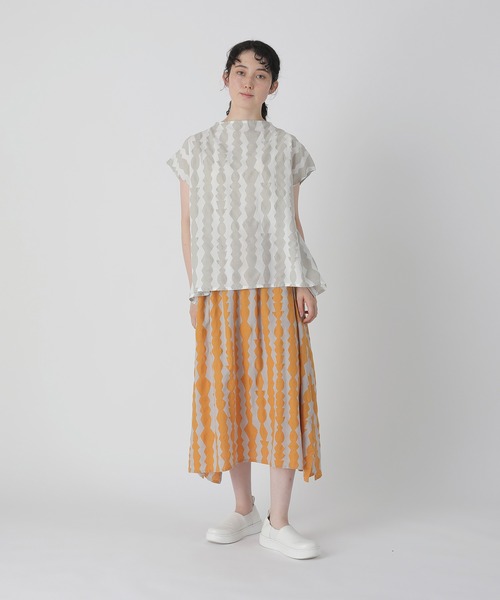 Plantation（プランテーション） 半袖ブラウス M size ネイビー 