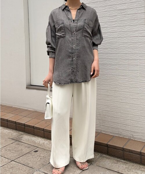 「Jena espace merveilleux」 長袖シャツ FREE サックスブルー レディース_画像7