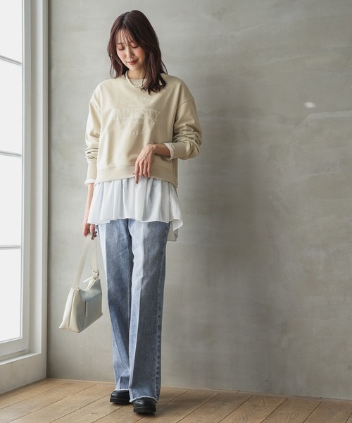 「GLOBAL WORK」 デニムパンツ SMALL ブルー レディース_画像2