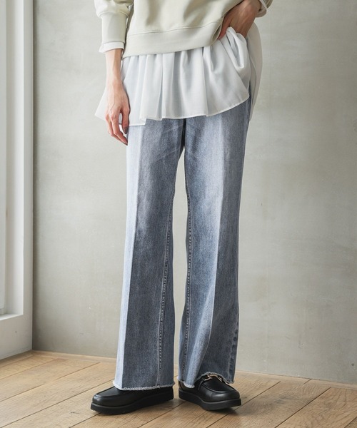 「GLOBAL WORK」 デニムパンツ SMALL ブルー レディース_画像6
