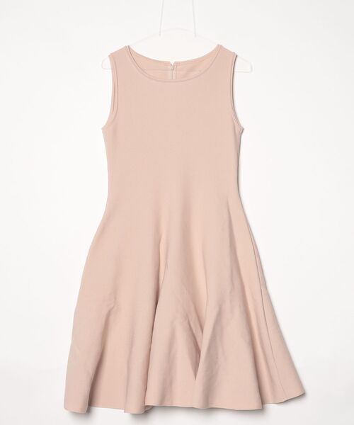 フォクシー FOXEY ノースリーブ ピンク ベージュ プリーツワンピース 40 FOXEY BOUTIQUE 「FOXEY BOUTIQUE」 ノースリーブワンピース 40 ピンク