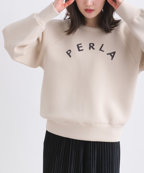 「PICCIN PERLA」 長袖カットソー M オフホワイト レディース_画像7