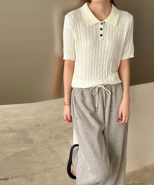 DAY CLOSET ポロシャツ ポロ 「ボタンでアレンジできる2WAY
