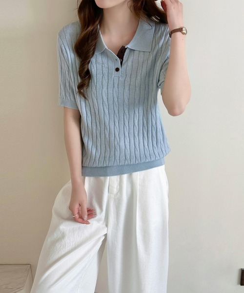 kolor カラー　レディース　サイズ2　ポロシャツ　2020ss　極美品 DAY CLOSET ポロシャツ ポロ 「ボタンでアレンジできる2WAY