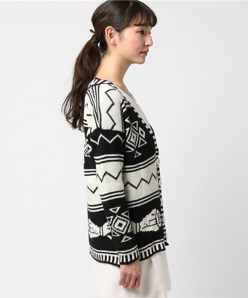STYLEBLOCK カーディガン オルテガ柄カーディガン レディース