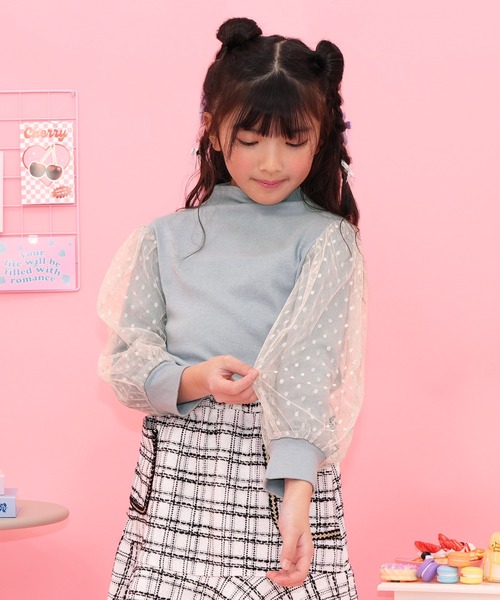 Bee des Bee tシャツ チュール袖トップス キッズ 子供服 女の子