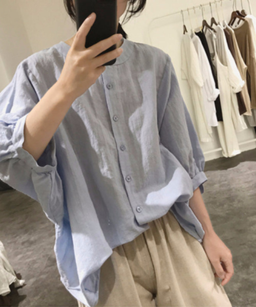 ブランベール ちょうちん袖ブラウス ゆったり ボリューム袖 emi+ 