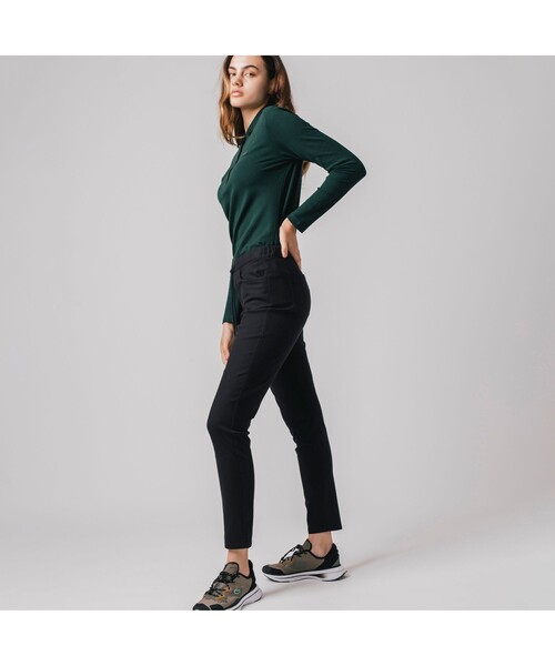 LACOSTE ラコステ ストレッチスキニーイージーパンツ ブラック チノパン LACOSTE チノパン ストレッチスキニーイージーパンツ レディース