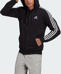 00sアディダス古着スウェットジップアップパーカースリーストライプライングレー adidas パーカー エッセンシャルズ フリース スリーストライプス