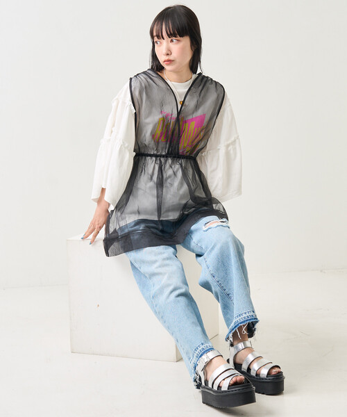 ブラウス シャツ シアーカシュクールノースリーブトップス/シアーカシュクールノースリーブトップス レディース | FREAK'S STORE | 09