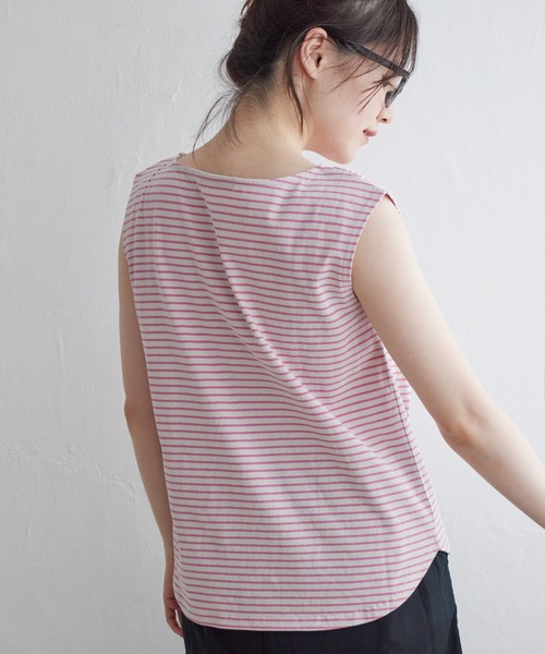 LBC tシャツ ボーダーフレンチスリーブTシャツ レディース