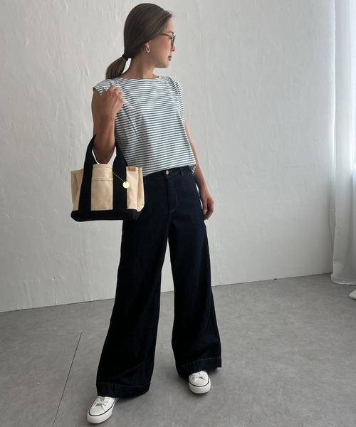 フランスタイプ ボーダーシャツ JU048YN ホワイト×ネイビー S 〔 レプリカ 〕 〔 新品 〕 代引不可 LBC tシャツ ボーダーフレンチスリーブTシャツ レディース