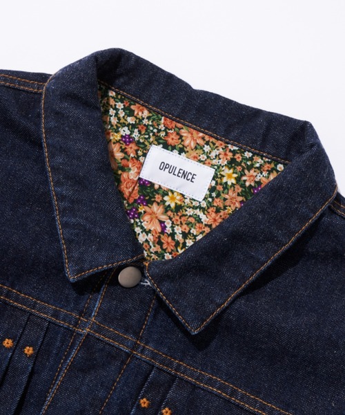 OPULENCE デニムジャケット gジャン Bloom Stitch メンズ