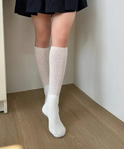 靴下 ルーズフィットリブソックス レディース : ZOZOTOWN Yahoo!店