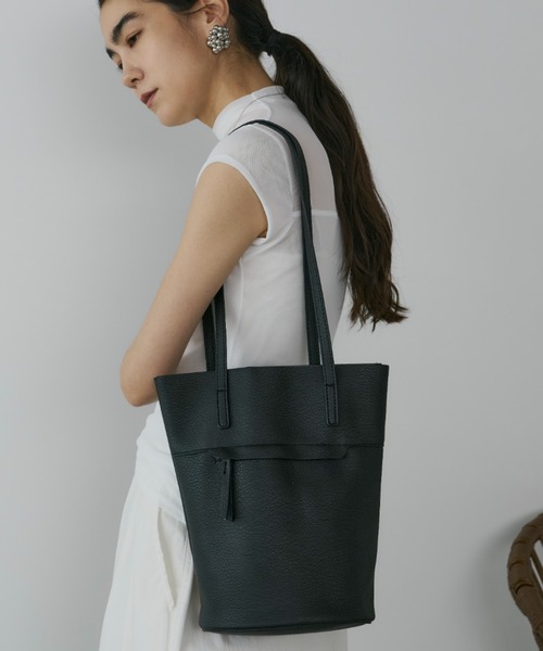 Libra Cue トートバッグ レザーライクバケツトート レディース  