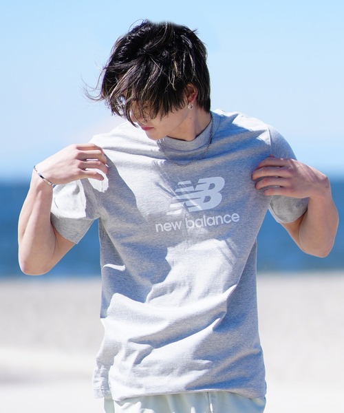 tシャツ Tシャツ メンズ new balance/ニューバランス 半袖Tシャツ ショートスリーブ ロゴプリント MT41502｜zozo｜21